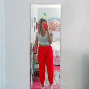 Hot pink sweat pants